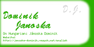dominik janoska business card