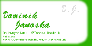 dominik janoska business card